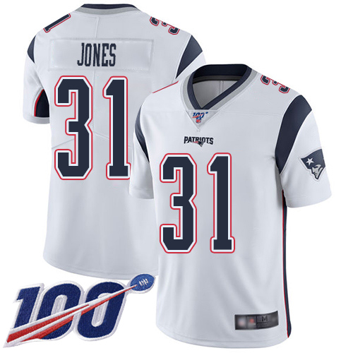 New England Patriots Football #31 100th Season Limited White Men Jonathan Jones Road NFL Jersey->women nfl jersey->Women Jersey